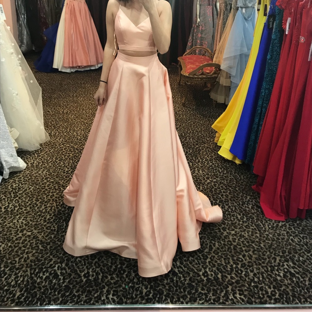 Jovani two piece ball gown prom dress
